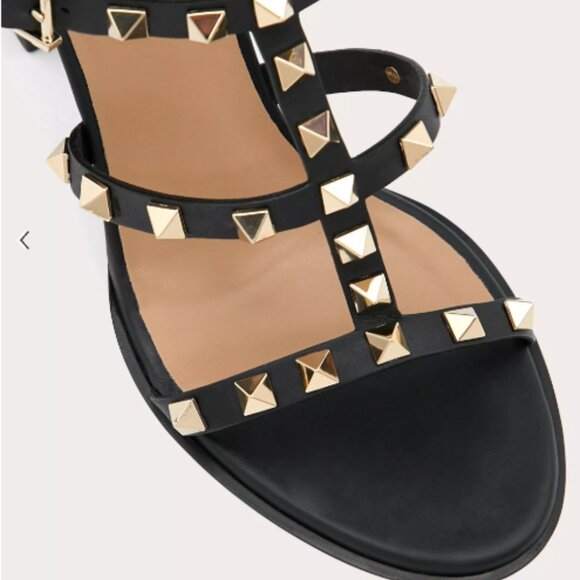 VALENTINO ROCKSTUD ANKLE STRAP SANDAL 90 MM - BLACK - Picture 5 of 9